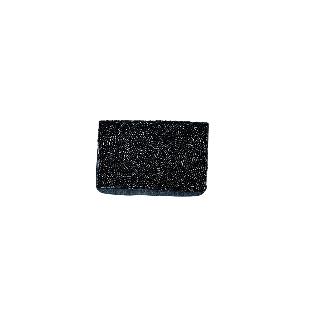 Beaded WTF Card Holder | Assorted Sizes | Navy/White image 2