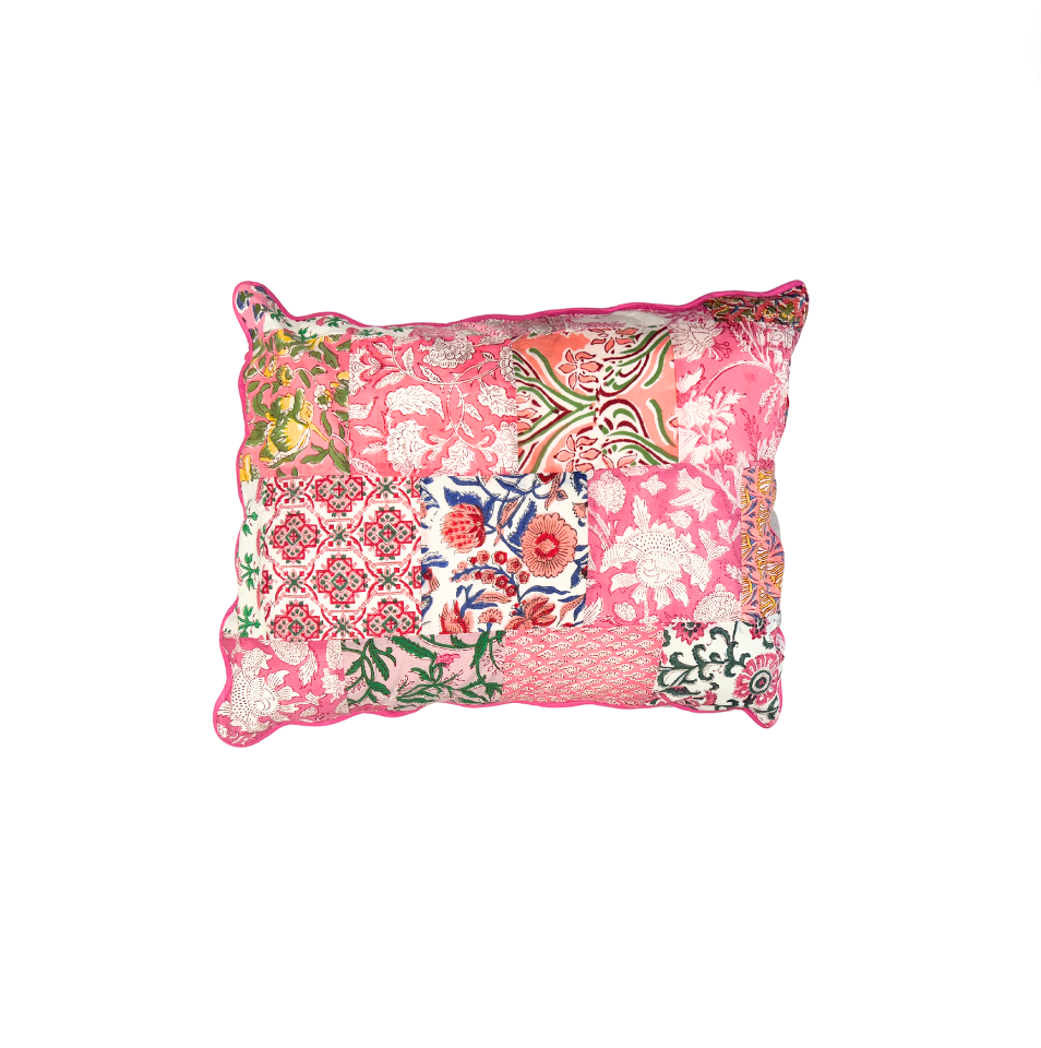 Pillow Sham | Patchwork | Pink | Assorted Sizes image 2