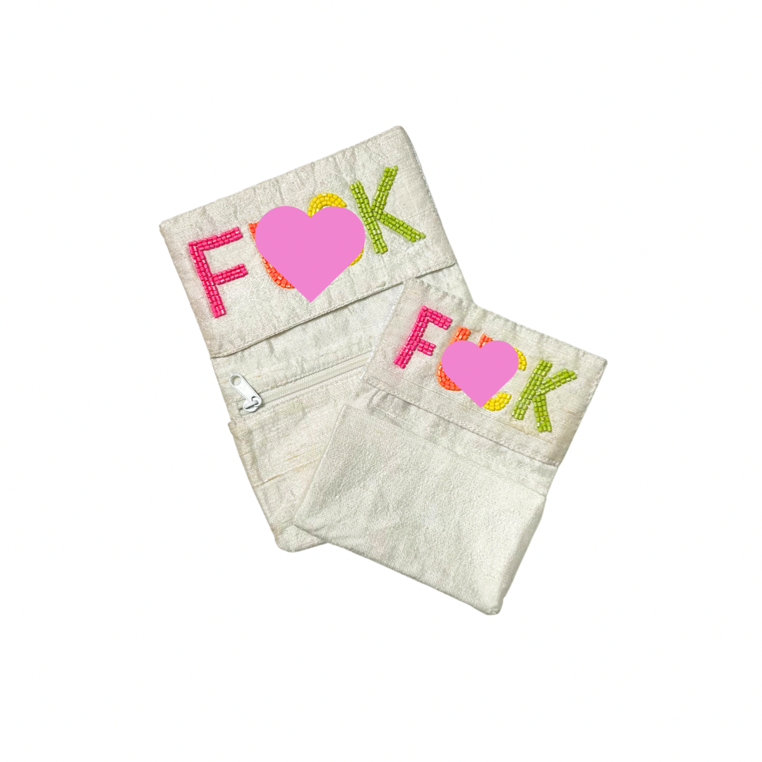 Beaded F**K Card Holder | Assorted Sizes | Multi/POYG image 0