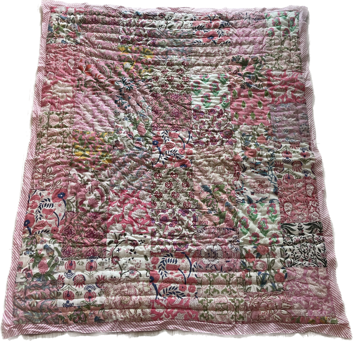 Baby Quilt | Patchwork | Pink image 1