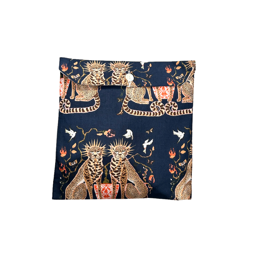 Kimono with Belt | Cheetah | Navy image 0