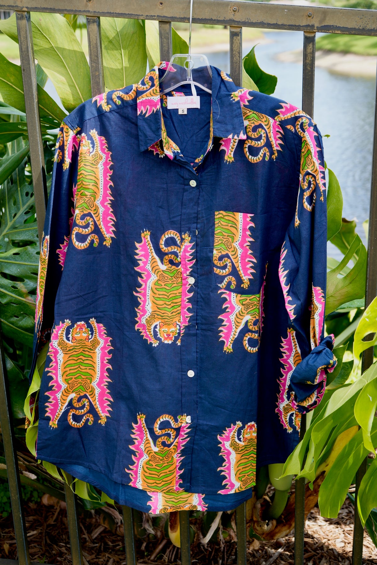 Boyfriend Shirt | Tibetan Tiger | Navy
