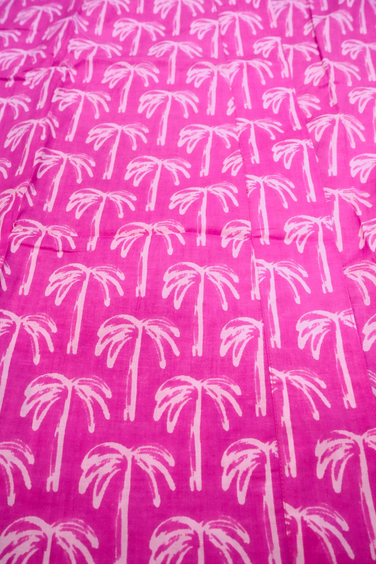 Long Kimono w/ Belt | Tropical Palm | Pink