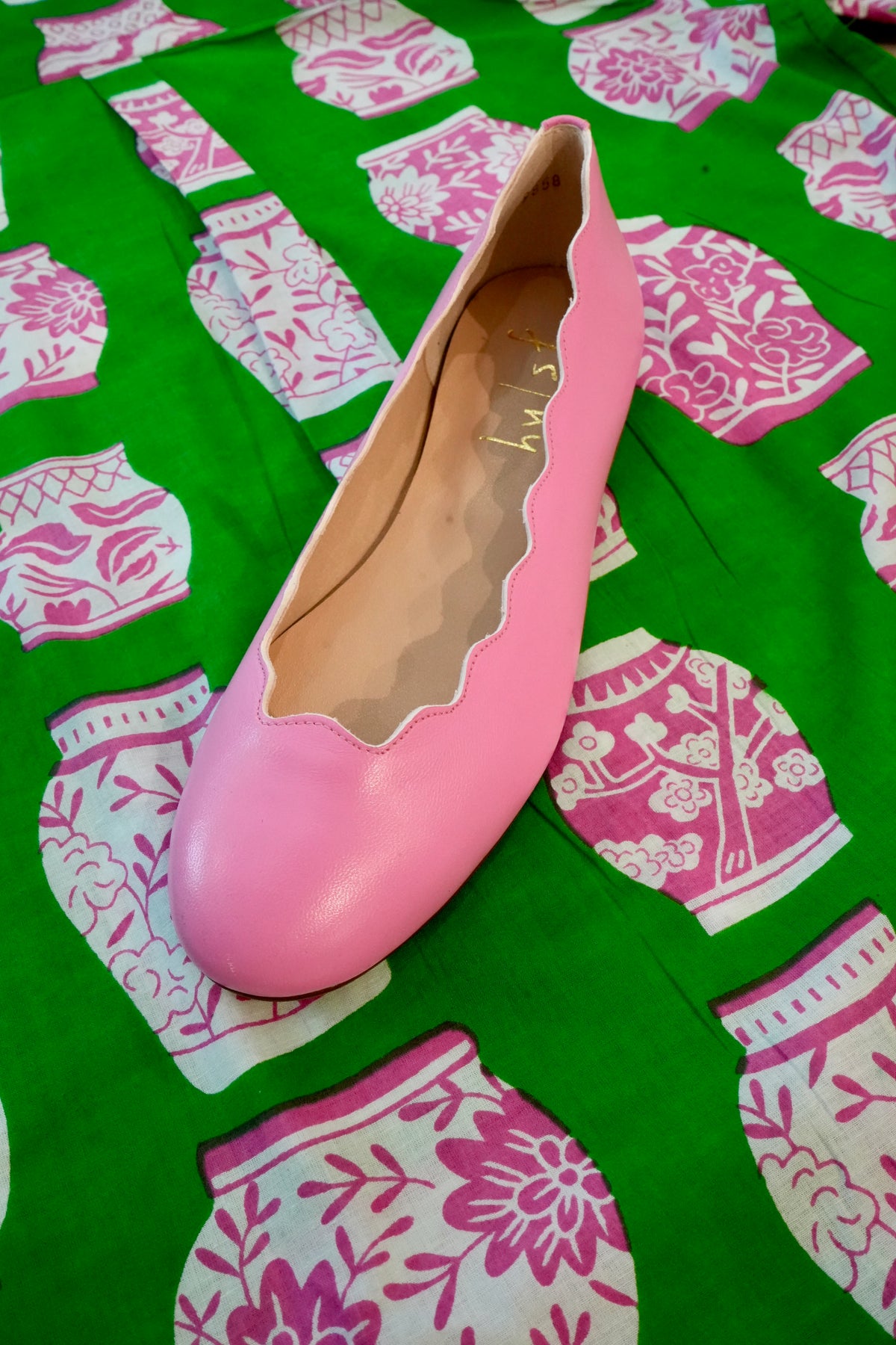 Jigsaw Pink Leather