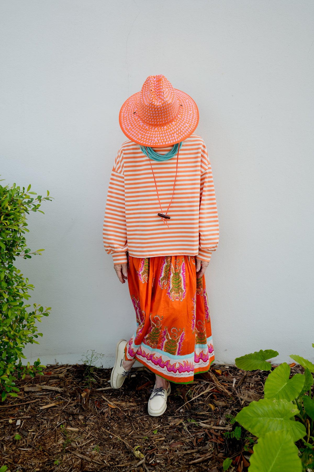 Long Every Day Skirt | Tibetan Tiger | Orange
