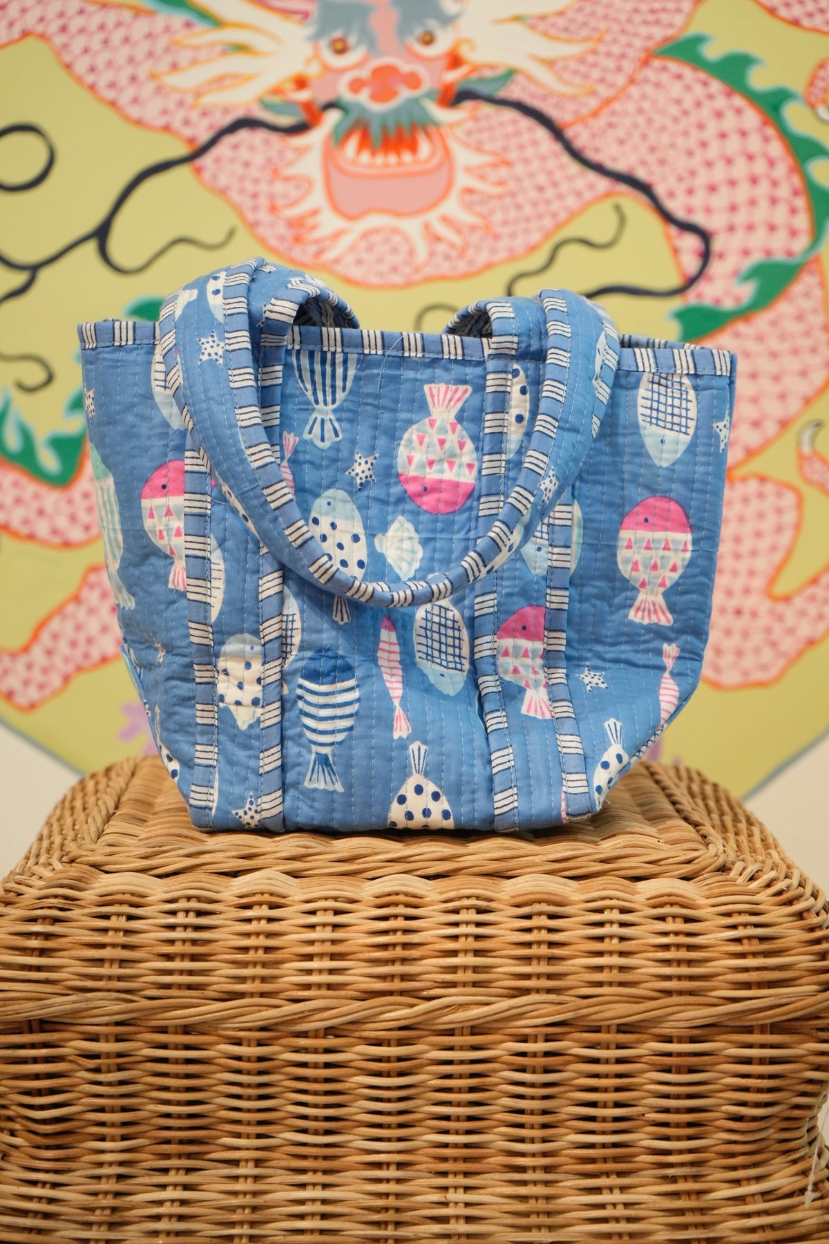 Small Tote | Go Fish | Blue