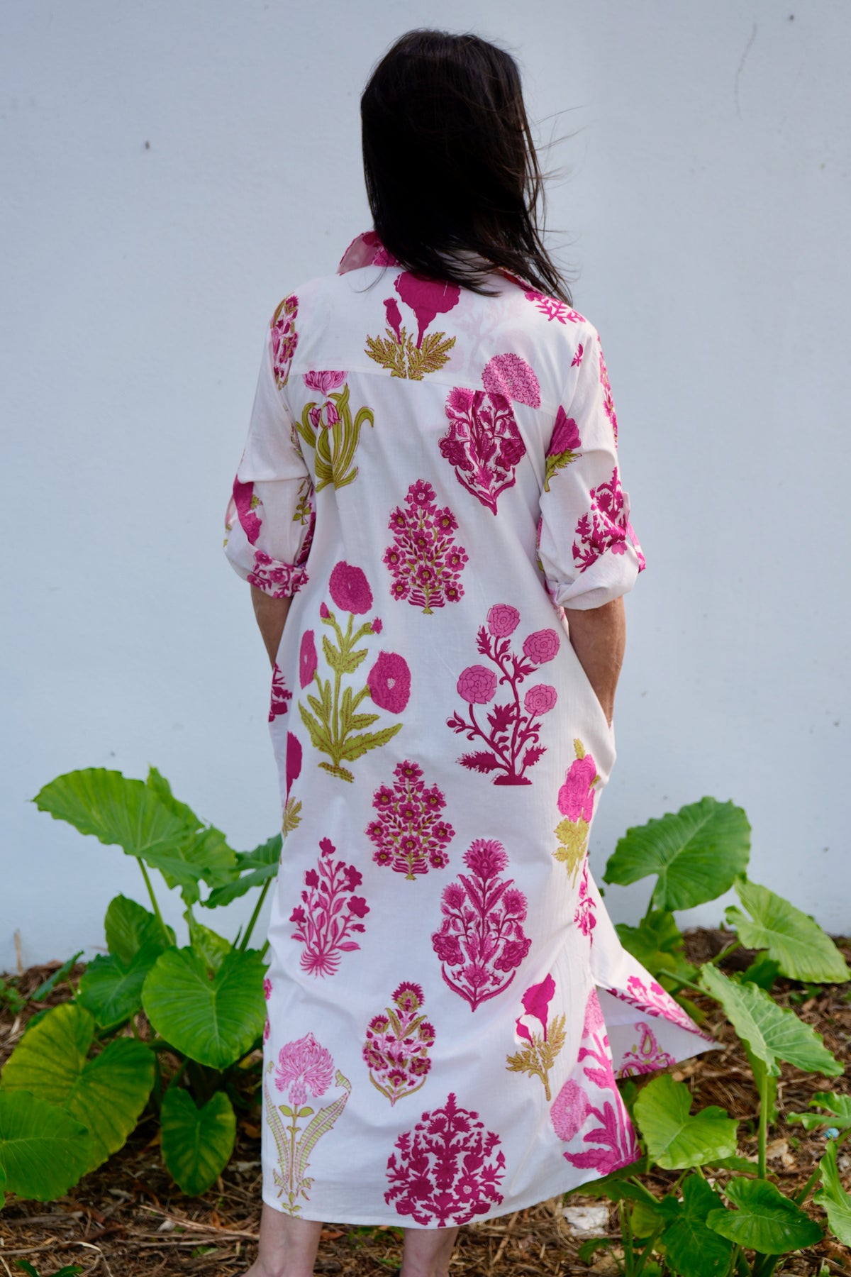 Vacay Dress | Floral Block Print | Pink