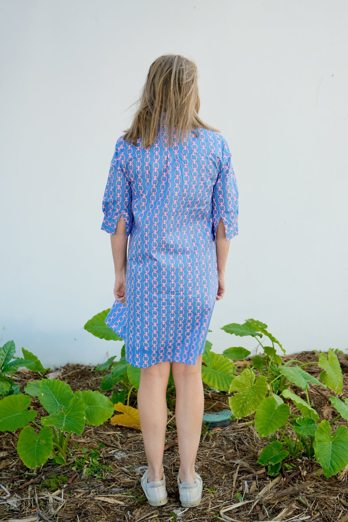 Delray Dress | Chains | Pink/Blue