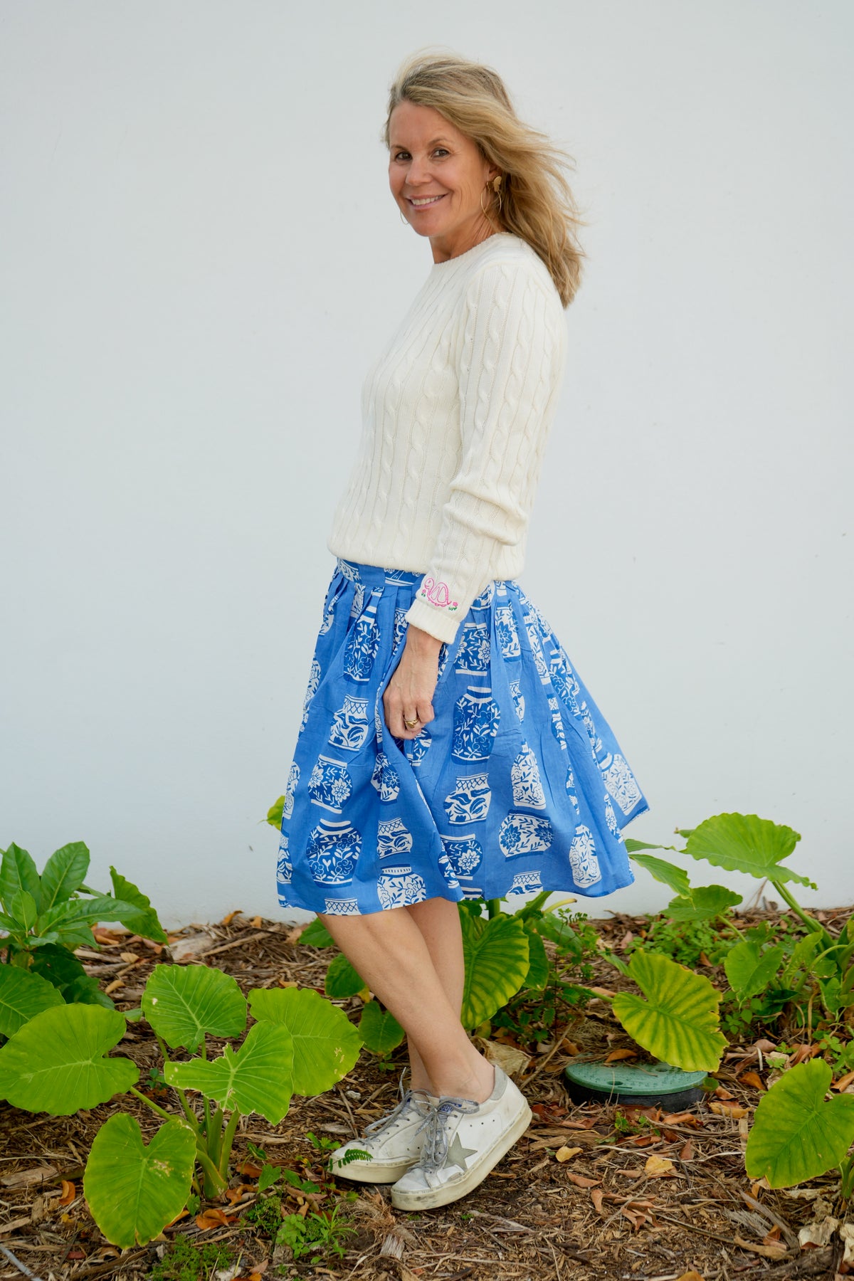 Wrap Skirt Short | Ginger Jar | Blue