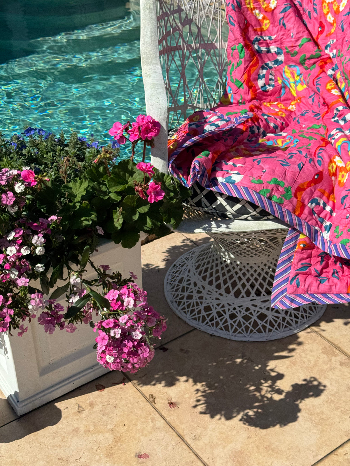 Throw/Baby Quilt | Party Snakes | Pink