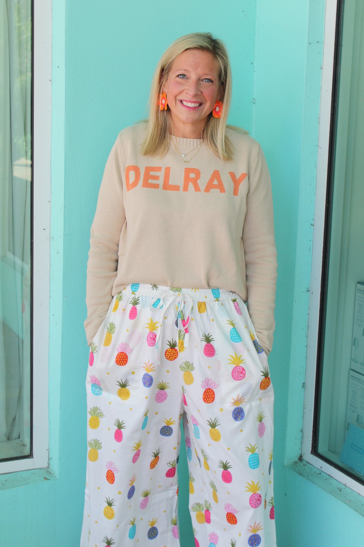 Delray Pant | Happy Pineapples | Multi