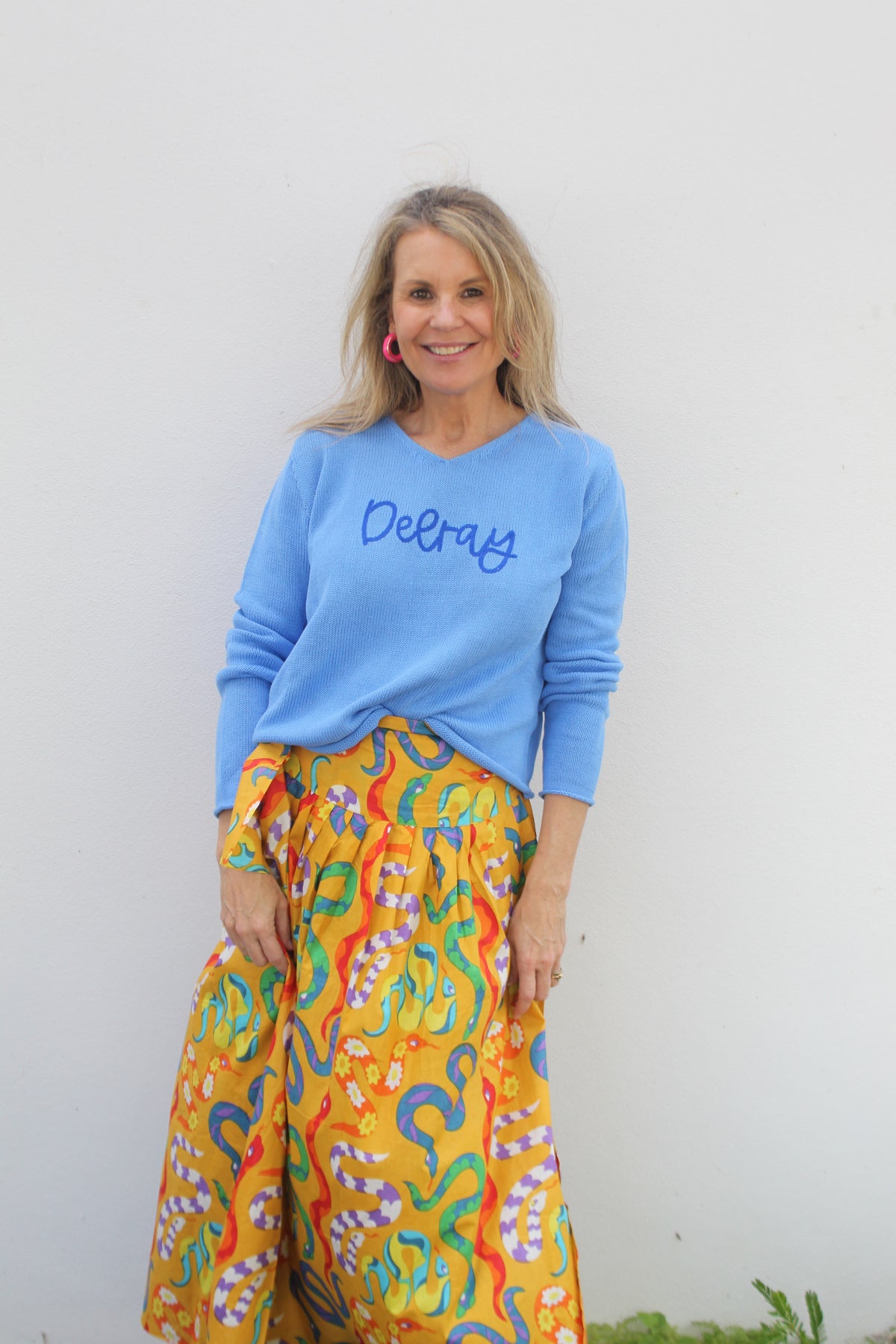 Wrap Skirt Long | Party Snakes | Mustard