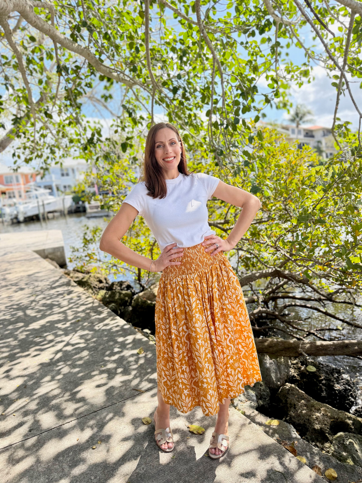 Wrap Skirt Long | Moon Magic | Mustard