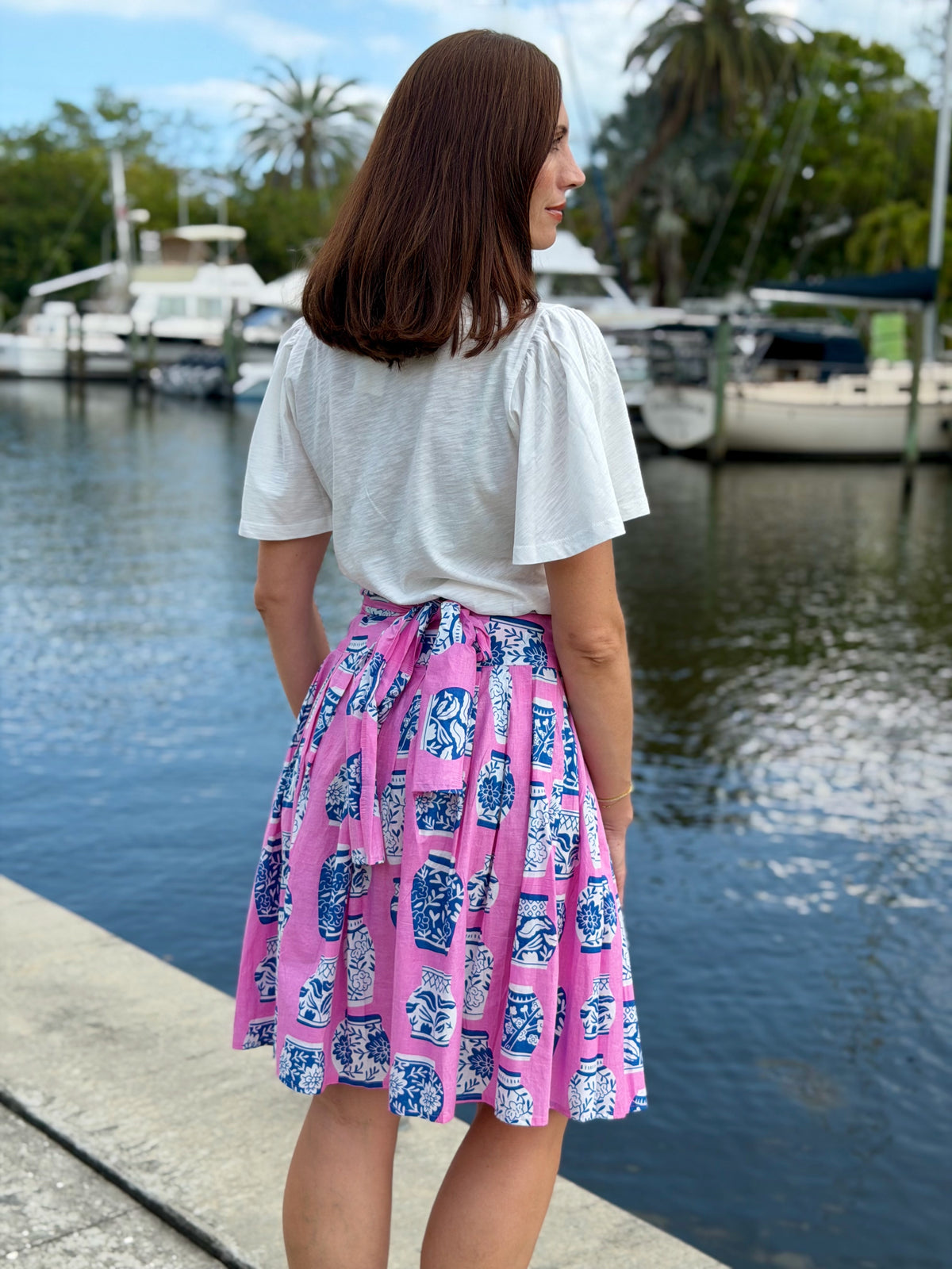 Wrap Skirt Short | Ginger Jar | Pink