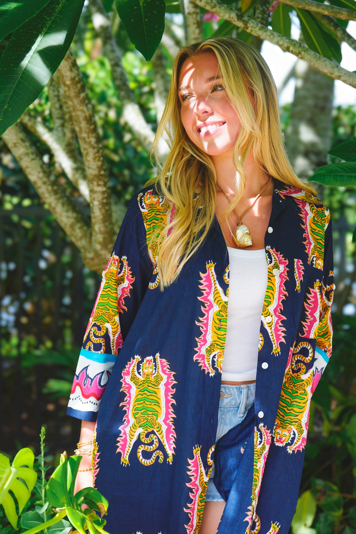 Vacay Dress | Tibetan Tiger | Navy
