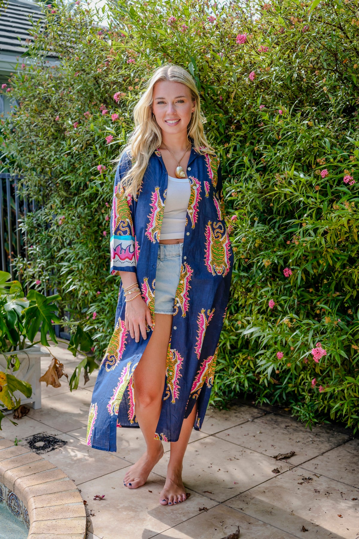 Vacay Dress | Tibetan Tiger | Navy