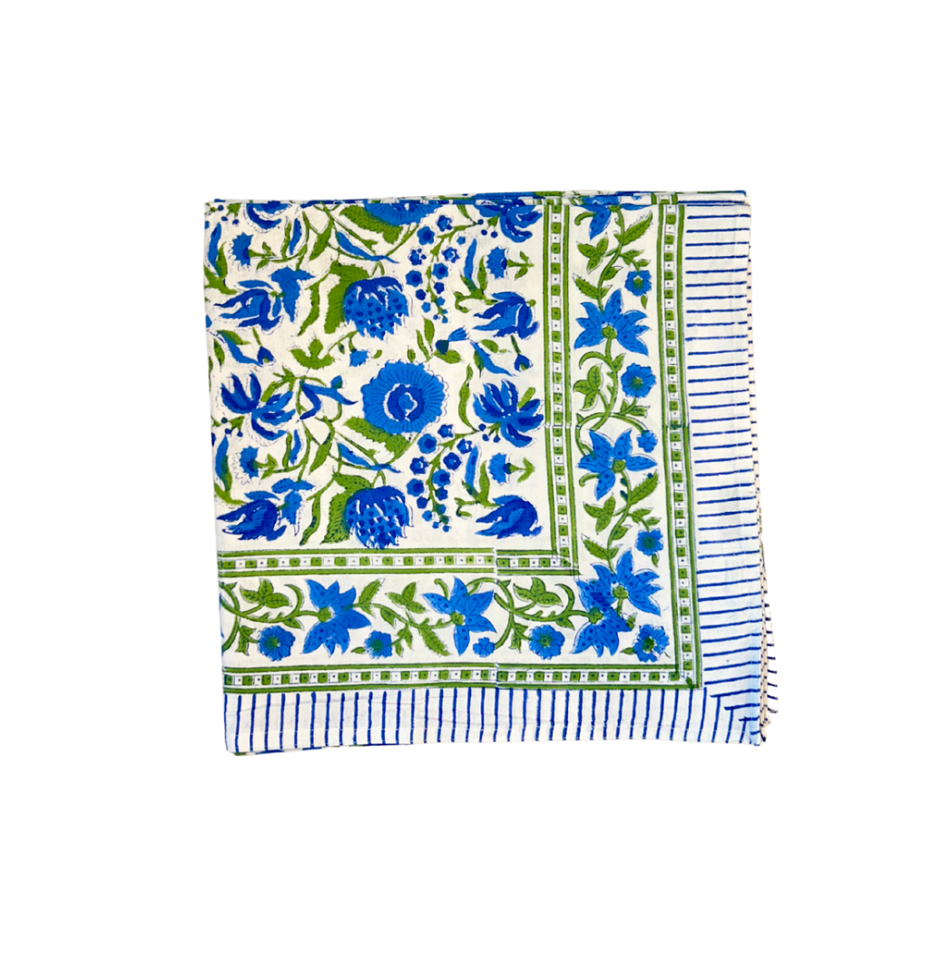 Tablecloth | Brilliant Blue | Blue/Green | Assorted Sizes image 0