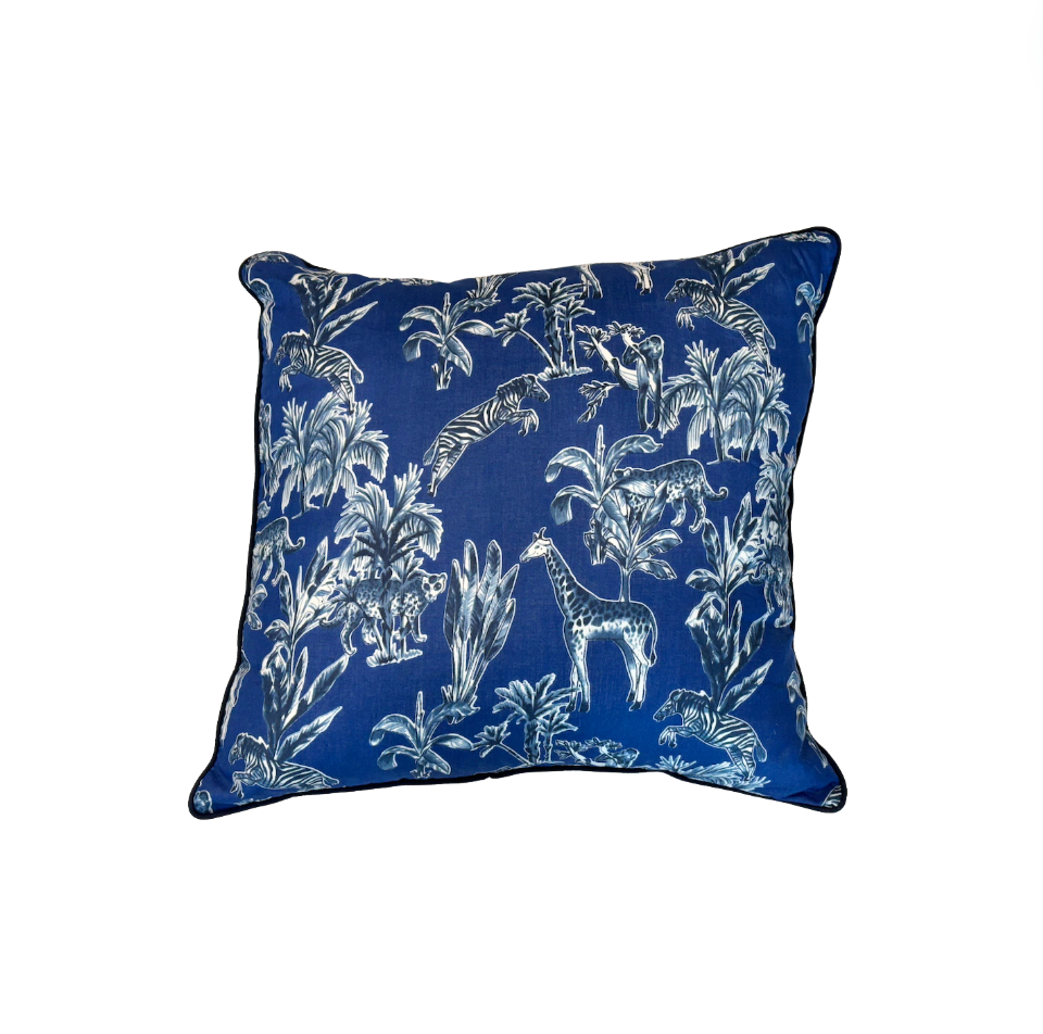 Pillow Sham | Jungle Toile | Navy | Assorted Sizes image 2