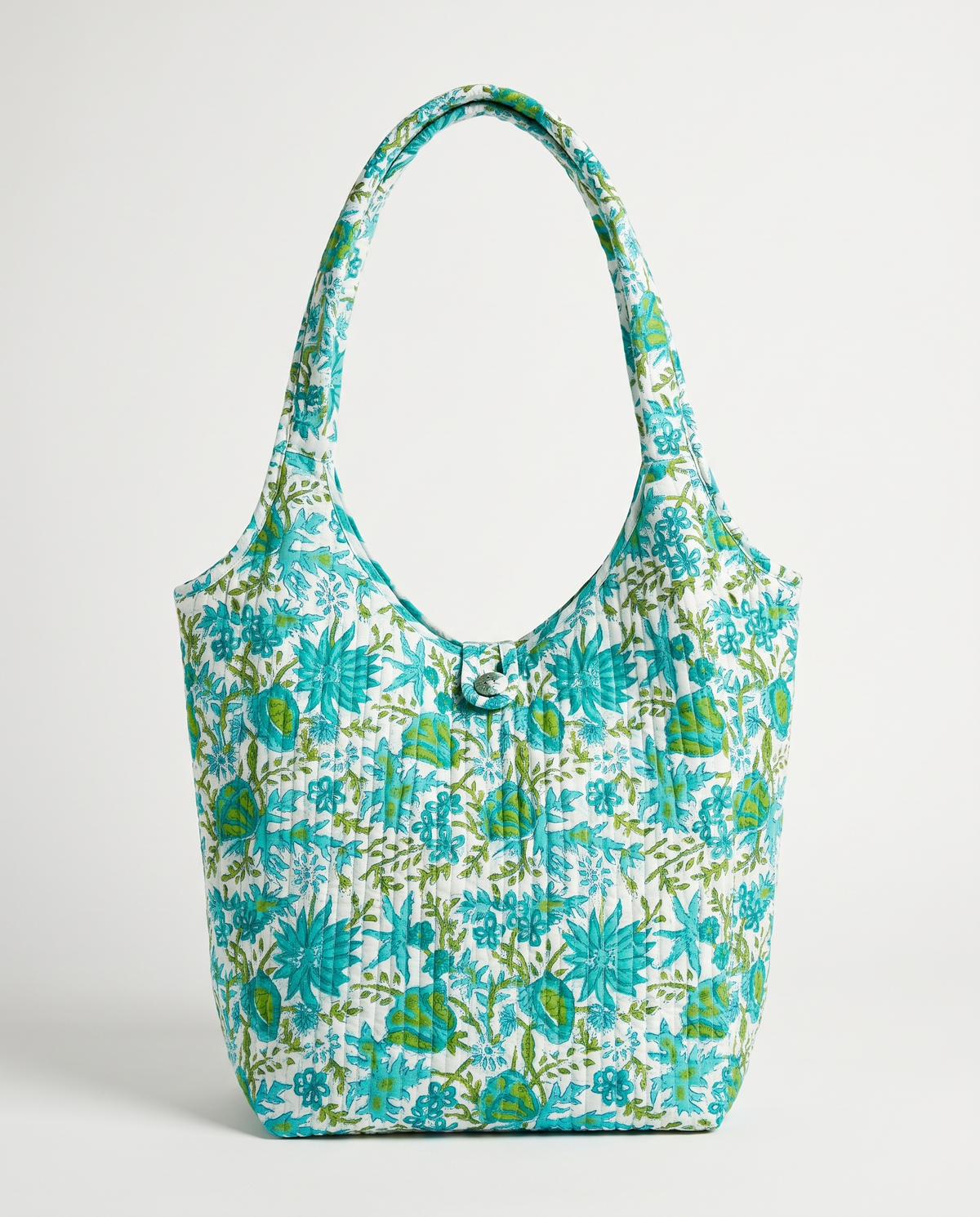 Coco Tote | Meadow Print | Aqua