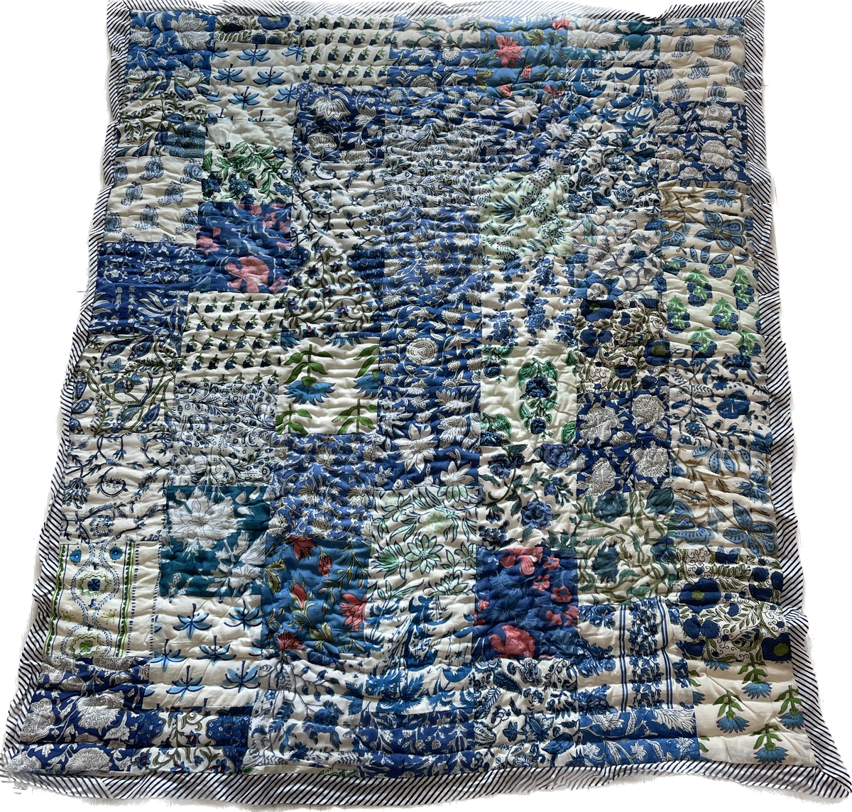 Baby Quilt | Patchwork | Blue image 1