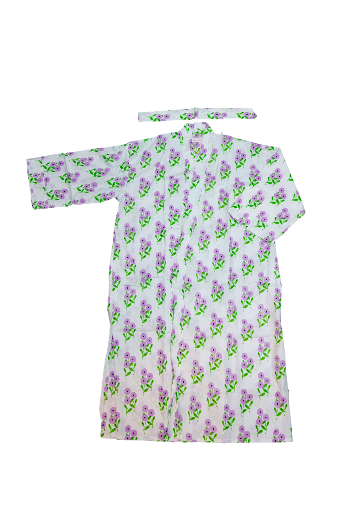 Long Kimono w/ Belt | Bunch of Daisies | Lavender