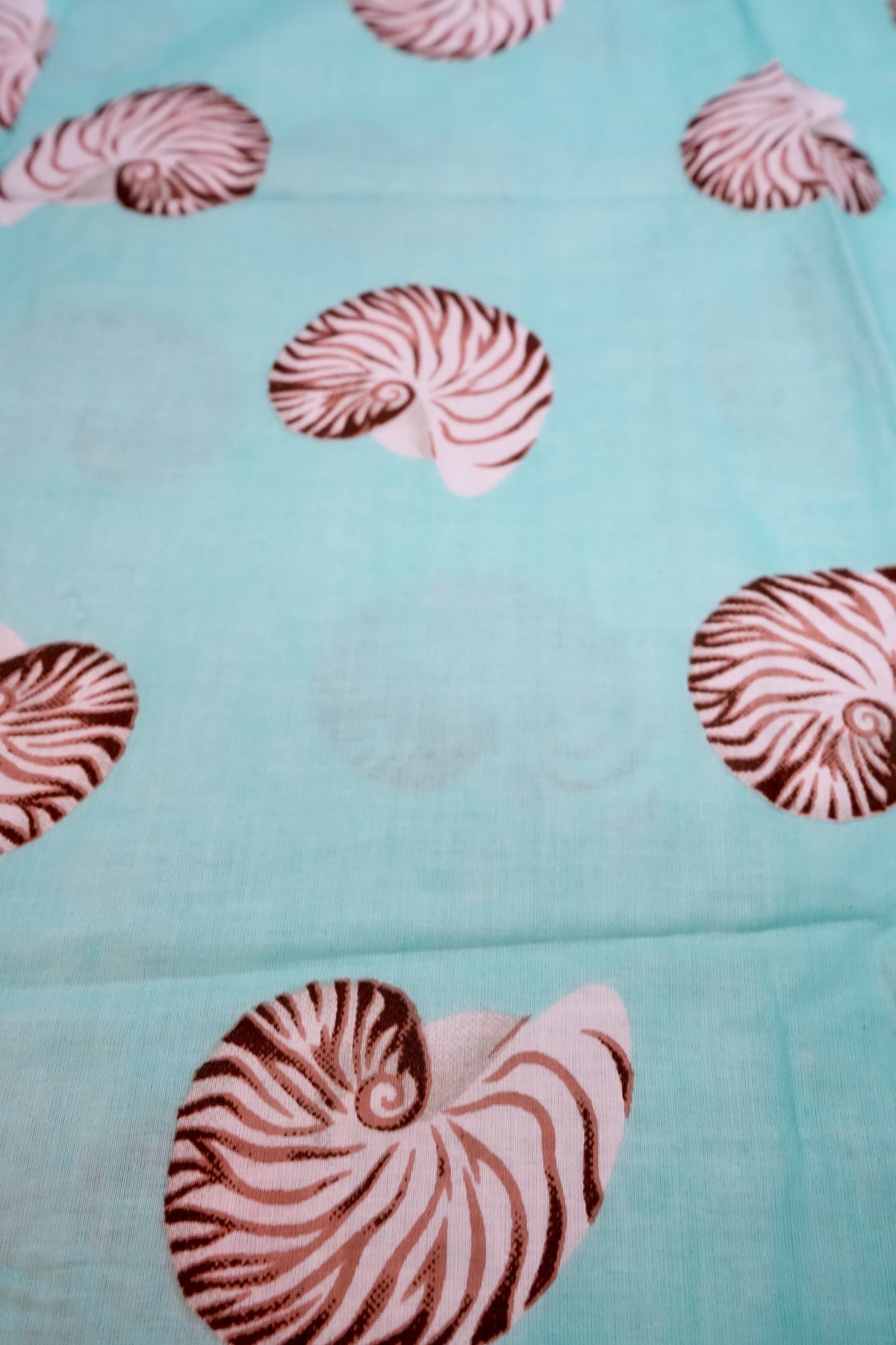 Long Kimono w/ Belt | Sea Shell | Aqua