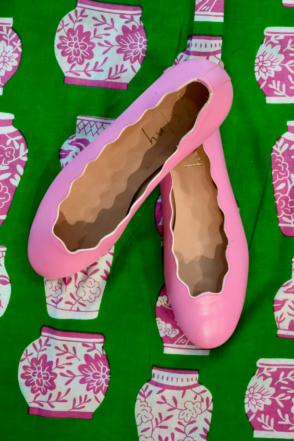 Jigsaw Pink Leather