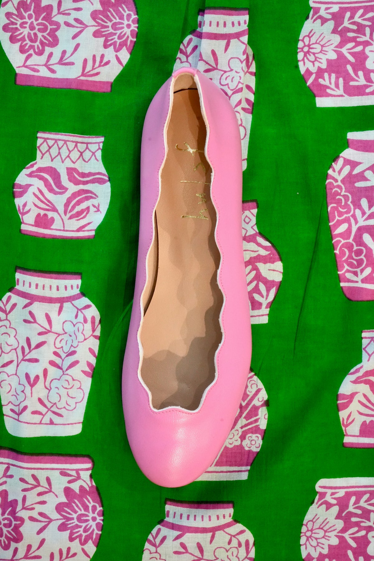 Jigsaw Pink Leather