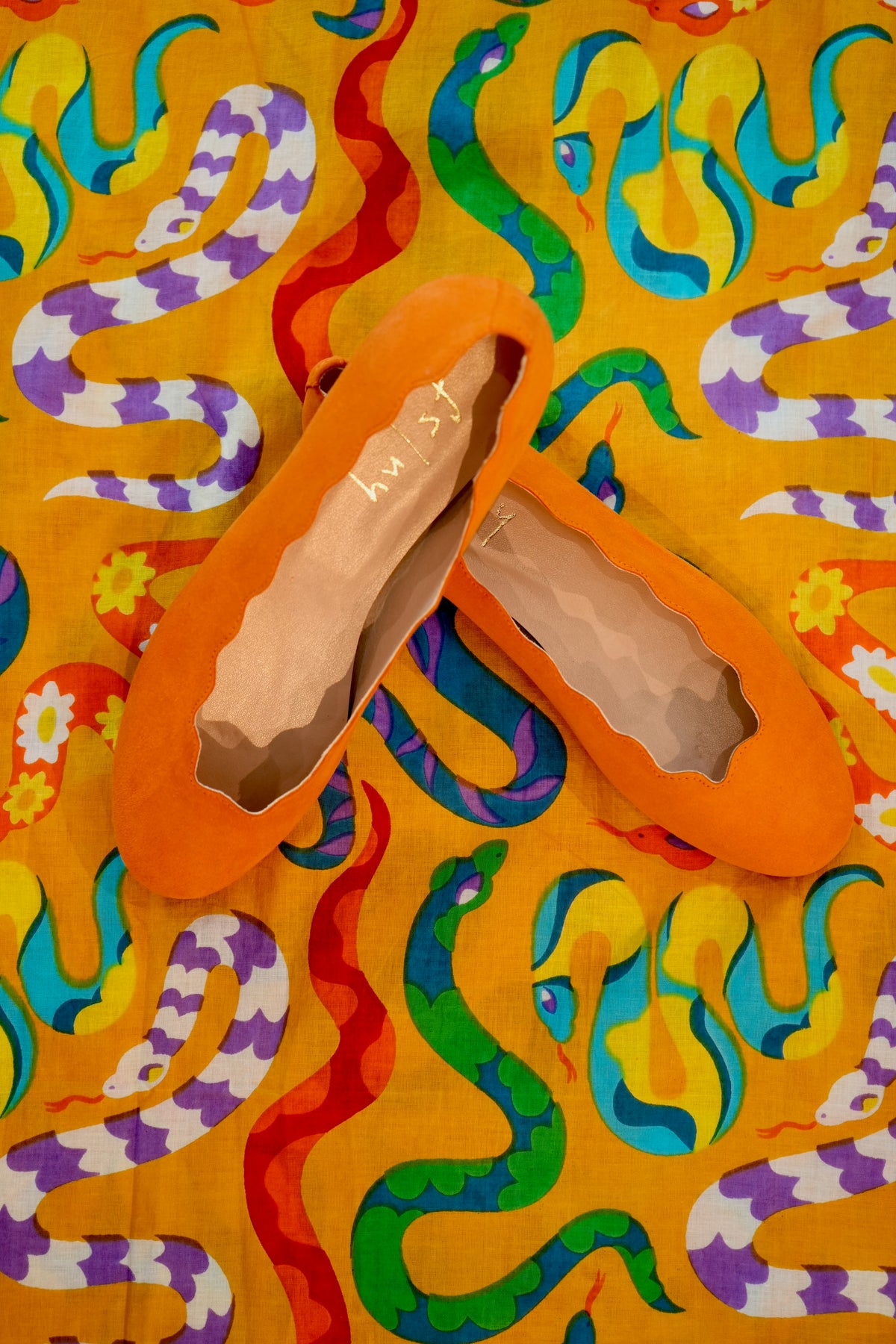 Jigsaw Orange Leather