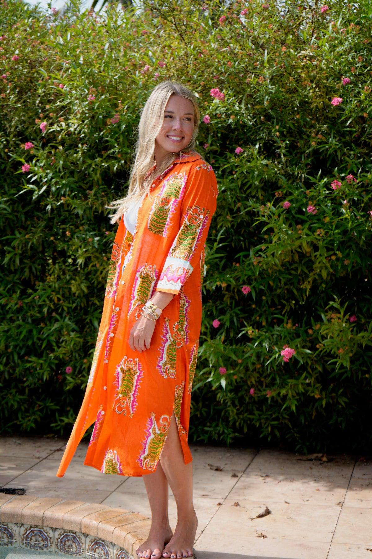 Vacay Dress | Tibetan Tiger | Orange