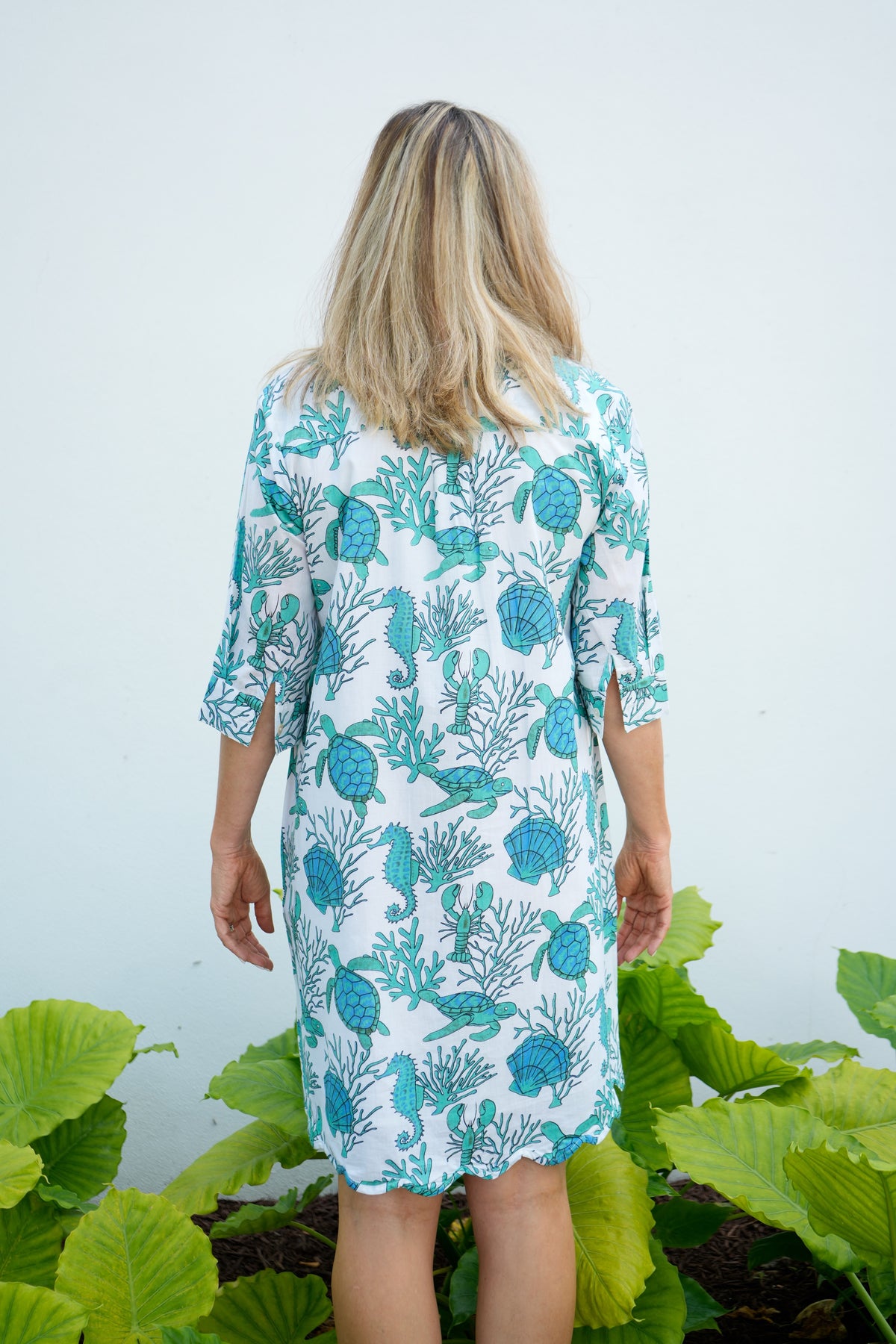 Delray Dress | Sea Life | Turqoise