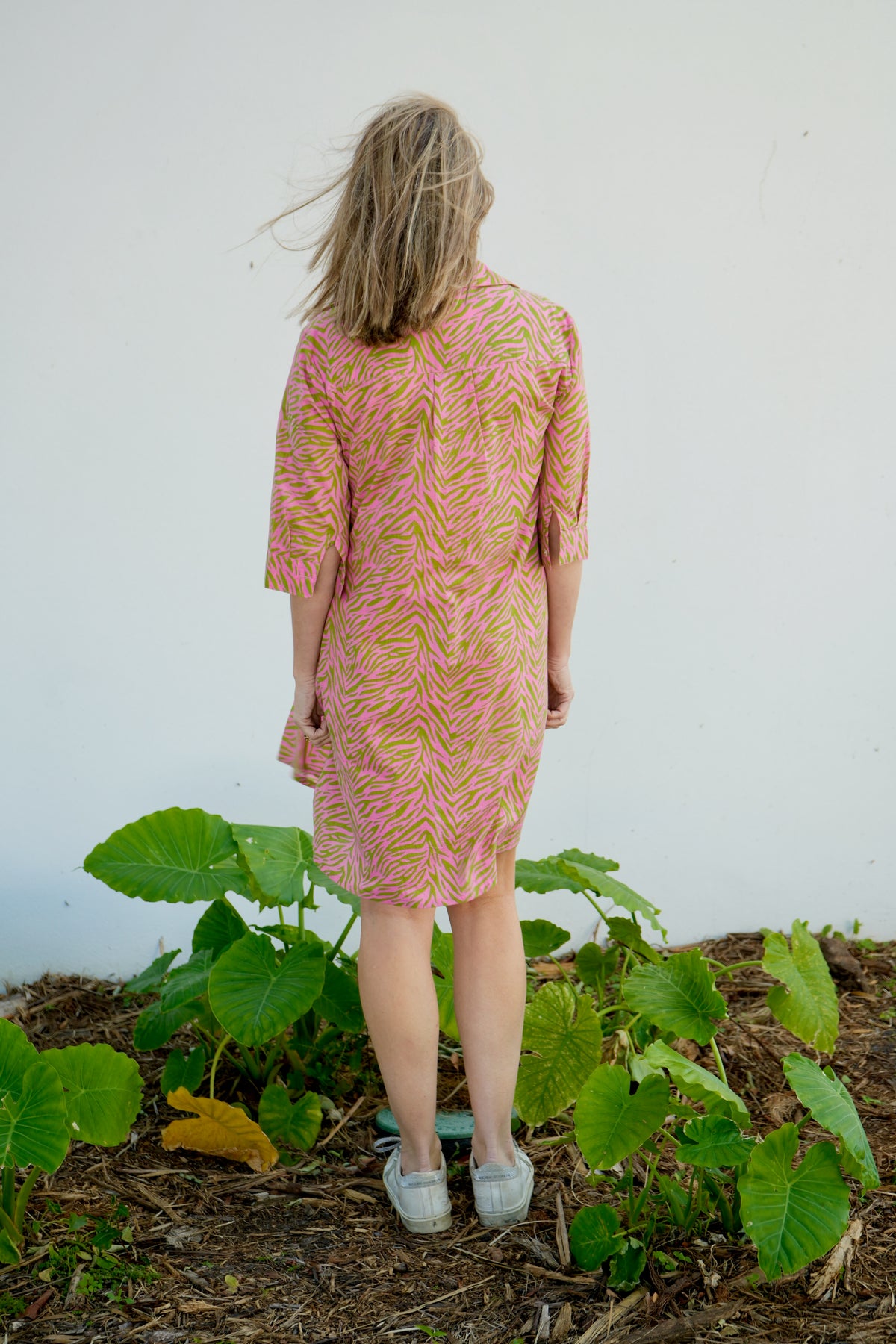 Delray Dress | Zebra Stripe | Pink/Green