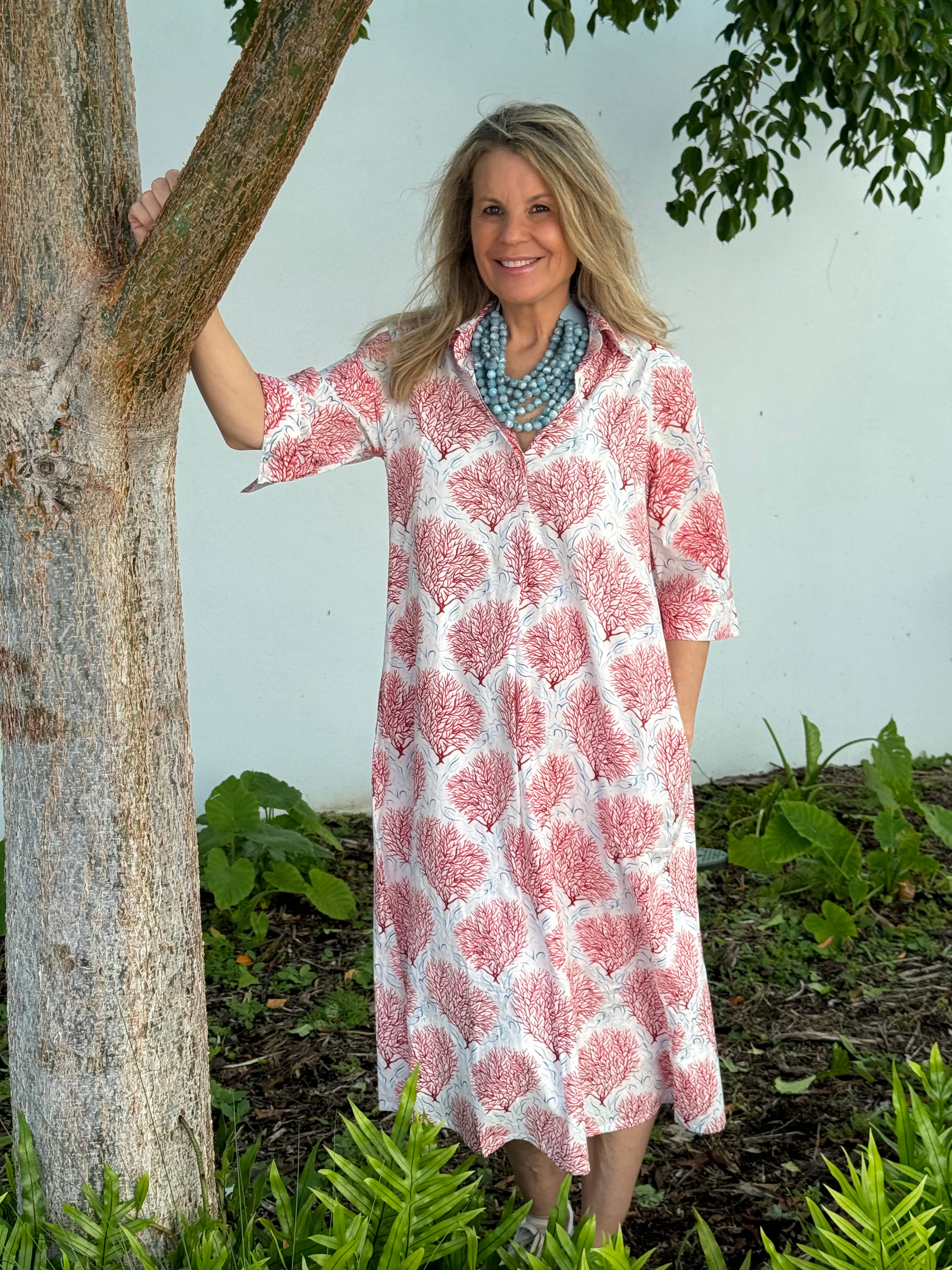 Molly Dress | Coral | Pink