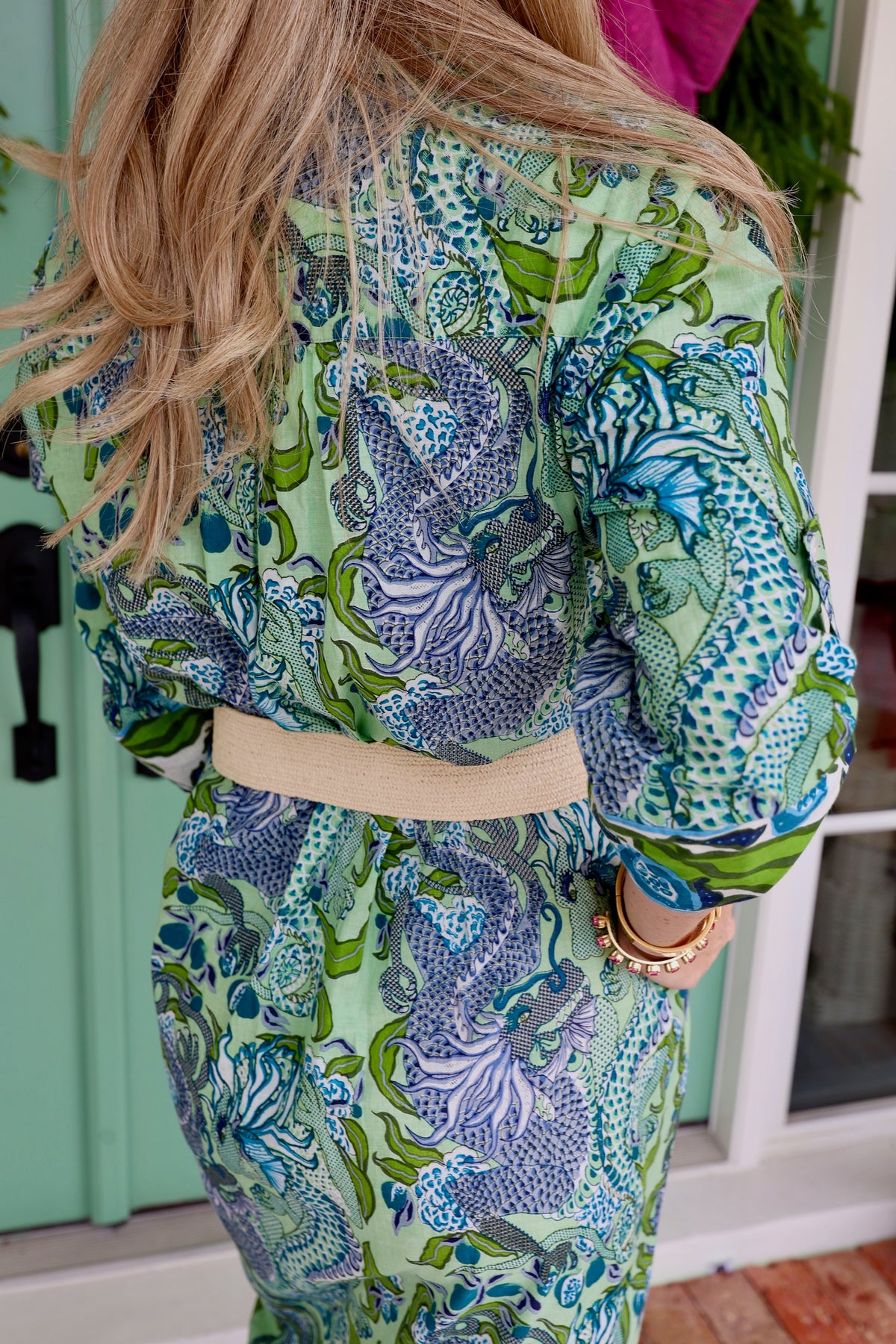 Vacay Dress | Dragon Tales | Green/Blue Multi