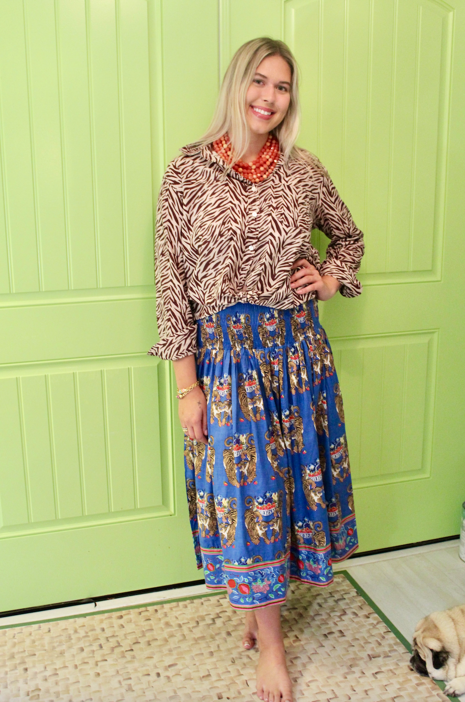 Boyfriend Shirt | Zebra | Brown image 1