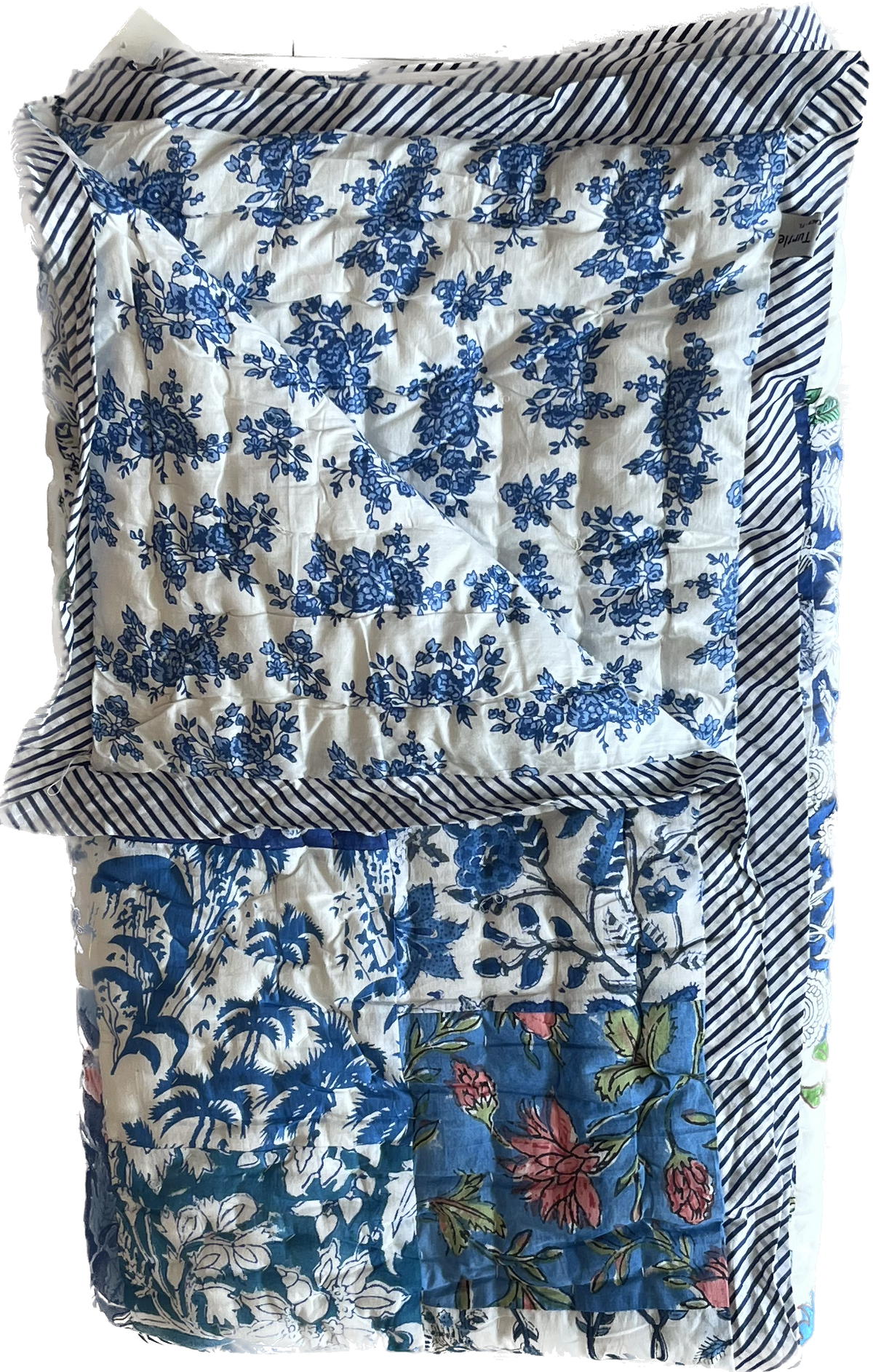 Baby Quilt | Patchwork | Blue image 0
