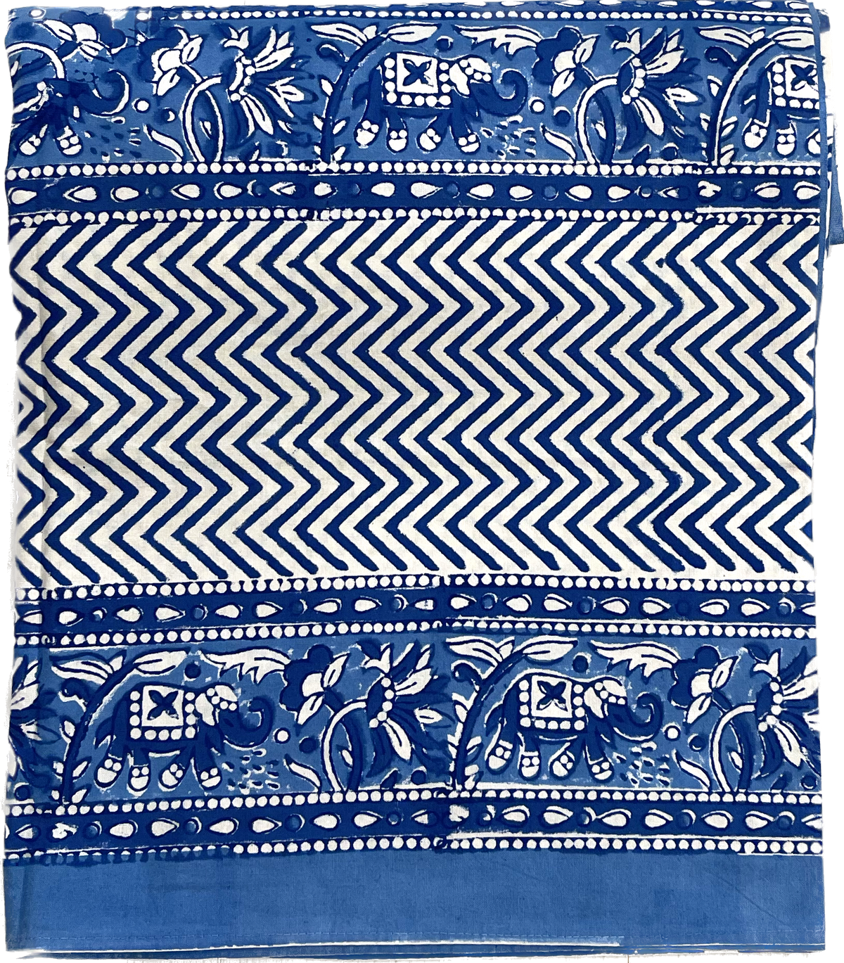 Tablecloth | Blue/White Whimsical Elephants | Assorted Sizes image 0