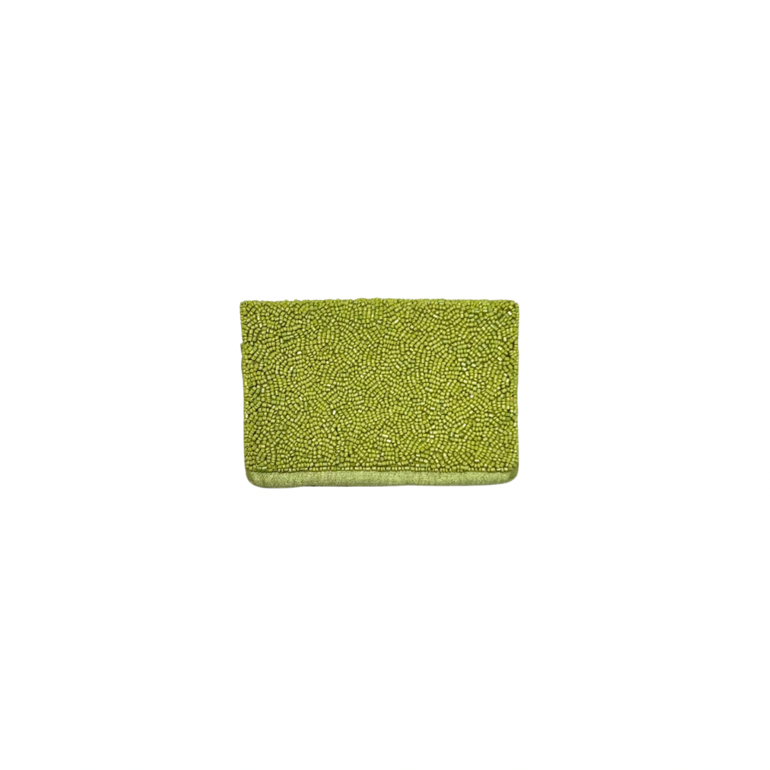 Beaded WTF Card Holder | Assorted Sizes | Lime/Pink image 2