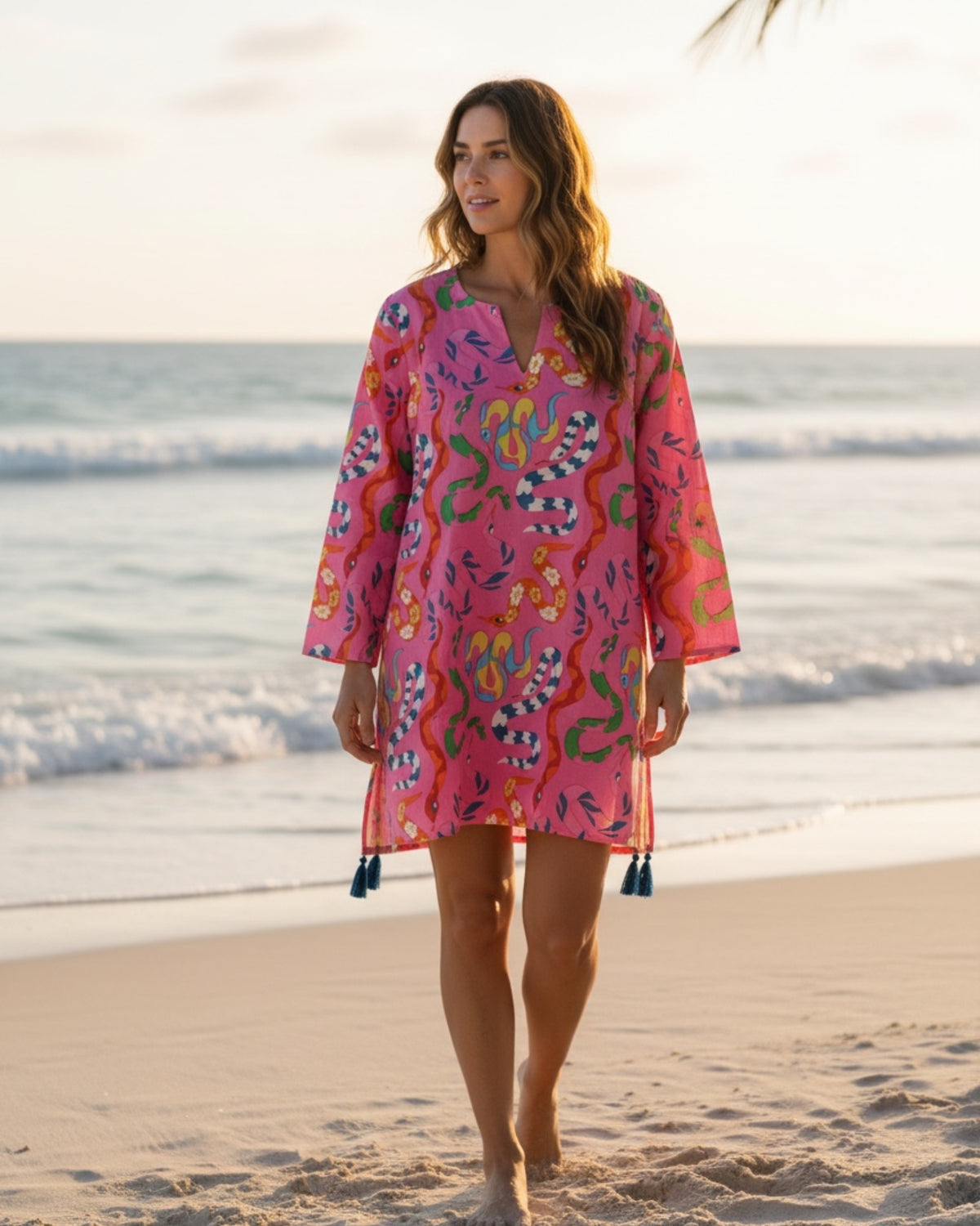 Classic Tunic | Happy Snakes | Pink